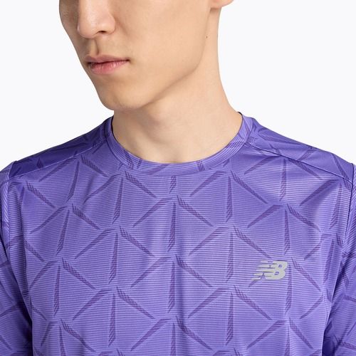 Pánské tričko New Balance Essentials Printed T electric purple