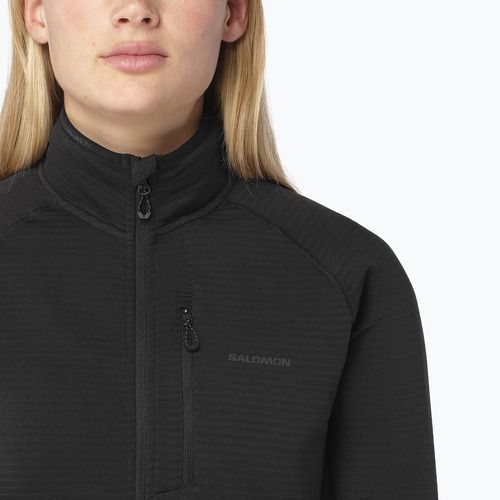 Dámská fleecová mikina Salomon Lightwarm Full Zip deep black