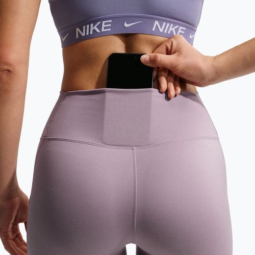 Dámské tréninkové legíny Nike One High-Waisted 7/8 light violet ore/white