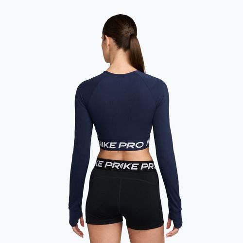 Dámské tréninkové funkční tričko s dlouhým rukávem Nike Pro 365 Dri-Fit midnight navy/white