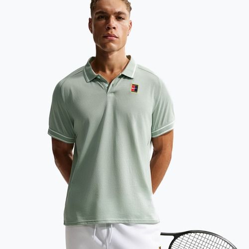 Pánské tenisové tričko Nike Court Heritage Polo steam