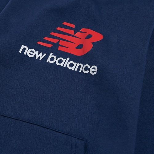 Dětská mikina New Balance BB Stacked Logo Hoodie nb navy