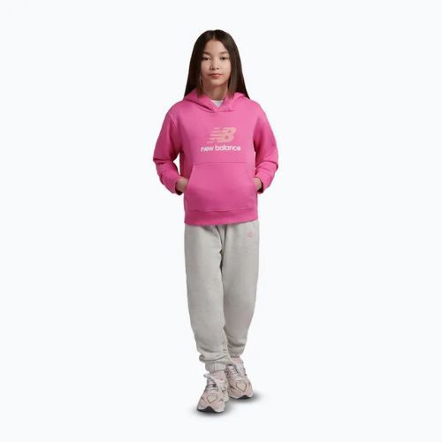 Dětská mikina New Balance FT Stacked Logo Hoodie pink satin