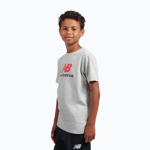 Dětské tričko New Balance Jersey Stacked Logo Tee athletic grey heather