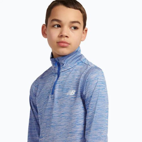 Dětská mikina New Balance Athletics Quarter Zip Funnel blue gemstone