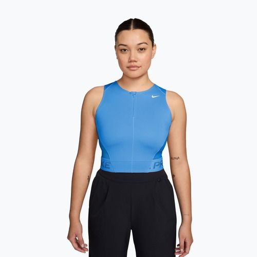 Dámské tréninkové tričko Nike Pro Dri-Fit university blue/light photo blue/white