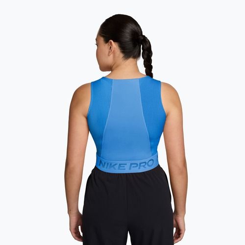 Dámské tréninkové tričko Nike Pro Dri-Fit university blue/light photo blue/white