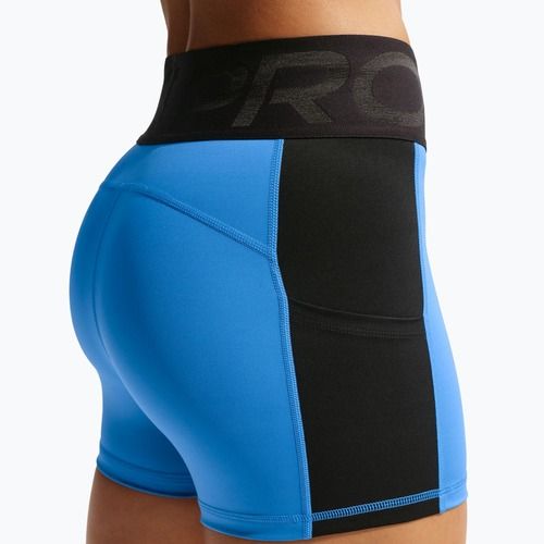 Dámské tréninkové šortky Nike Pro Sculpt Dri-Fit High-Waisted Biker 5" light photo blue/black/white