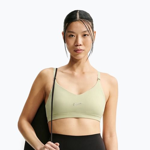 Tréninková podprsenka Nike Indy Padded Gloss olive aura