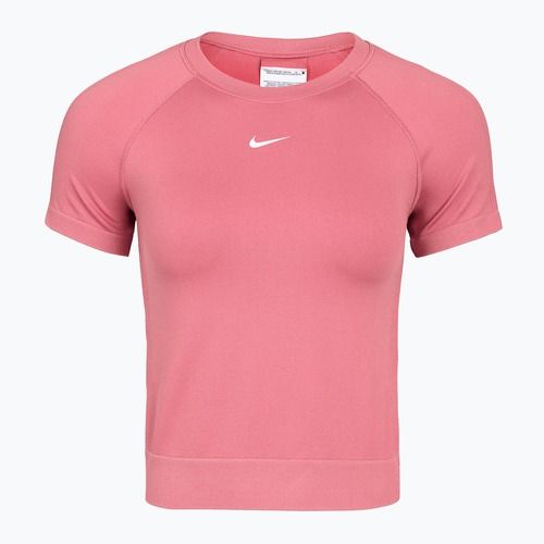 Dámské tréninkové tričko Nike Pro Seamless Dri-Fit peony/white