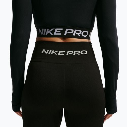 Dámské tréninkové šortky Nike Pro Seamless High Waisted Biker 5" black/white
