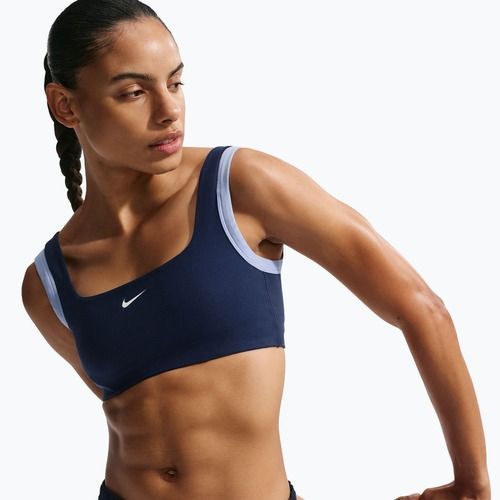 Tréninková podprsenka Nike One Light Support midnight navy/aluminium/white