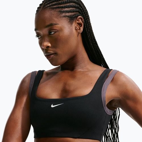 Tréninková podprsenka Nike One Light Support black/thunder grey/white