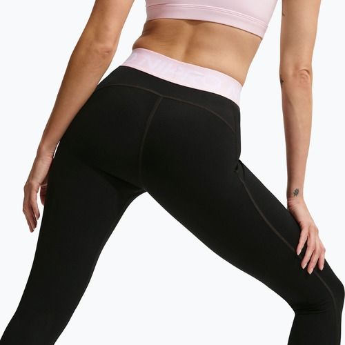 Dámské legíny Nike Pro Mid-Rise Full black/pink foam/white