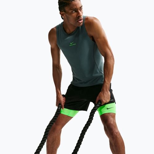 Pánské tréninkové šortky Nike Pro Dri-Fit Fitness Long green strike/black