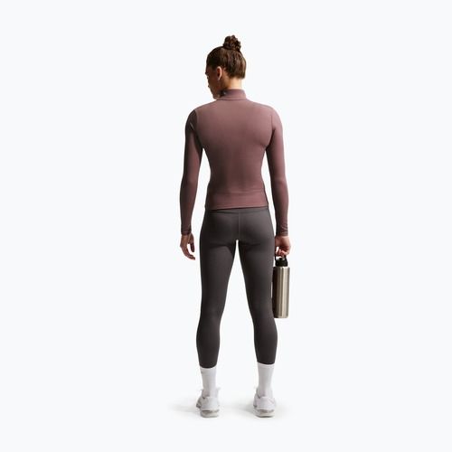 Dámská tréninková mikina Nike One Fitted Dri-Fit Full-Zip burgundy tattoo/white