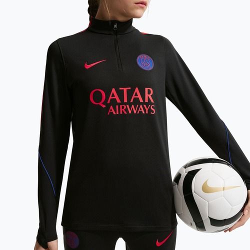 Dětská fotbalová mikina Nike Paris Saint-Germain Strike Dri-Fit Soccer Knit Drill Top black/global red/global red
