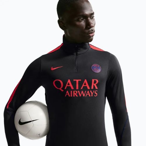 Pánská fotbalová mikina Nike Paris Saint-Germain Strike Dri-Fit Soccer Knit Drill Top black/global red/global red