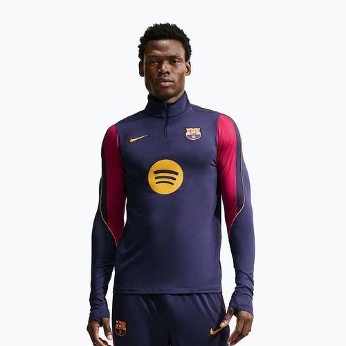 Pánská fotbalová mikina Nike FC Barcelona Strike Soccer Drill Top blackened blue/mineral yellow