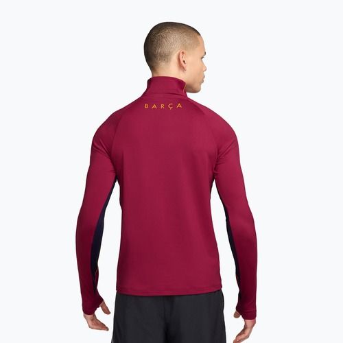 Pánská fotbalová mikina Nike FC Barcelona Strike Soccer Drill Top noble red/mineral yellow/mineral yellow