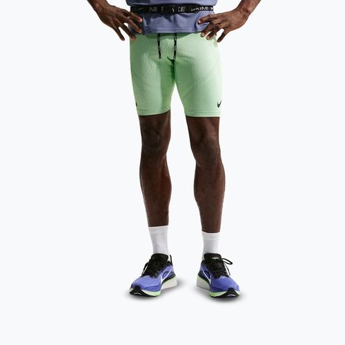 Pánské tréninkové legíny Nike AeroSwift Dri-Fit ADV 1/2 Tights lime blast/steam/light silver/black
