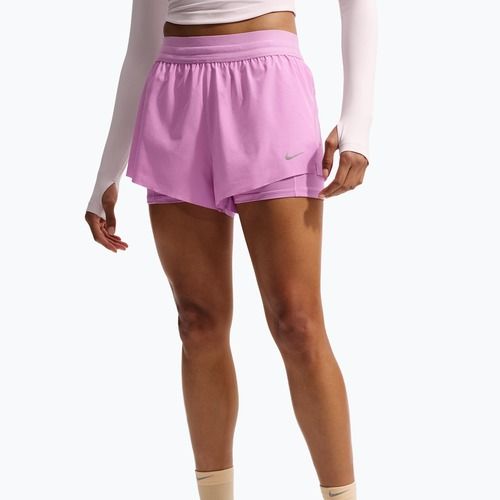 Dámské běžecké šortky Nike Swift Mid-Rise 2in1 light magenta/light magenta