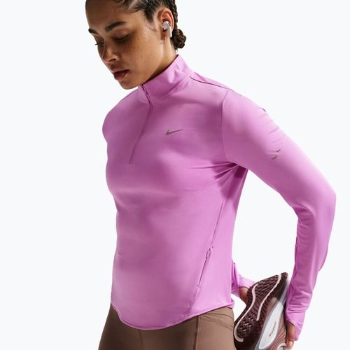 Dámská běžecká mikina Nike Swift Dri-FIT UV 1/4-Zip light magenta