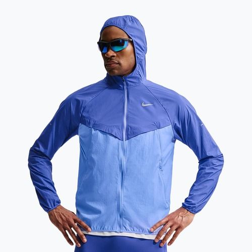 Pánská běžecká bunda Nike Stride Repel UV lapis/royal pulse