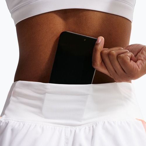 Dámské běžecké šortky Nike Tempo Swoosh Dri-Fit Mid-Rise Brief-Lined white/orange pulse/black