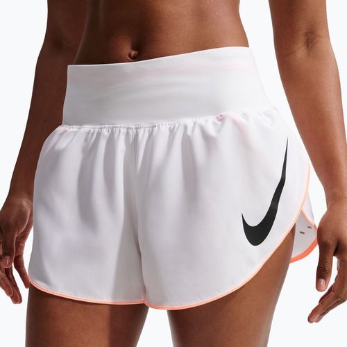 Dámské běžecké šortky Nike Tempo Swoosh Dri-Fit Mid-Rise Brief-Lined white/orange pulse/black