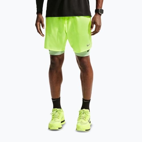 Pánské běžecké šortky Nike Stride Dri-Fit Brief-Lined 7" volt ice