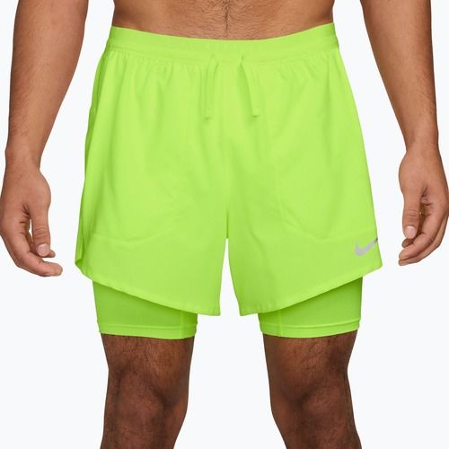 Pánské běžecké šortky Nike Stride Dri-Fit Hybrid 5" volt ice