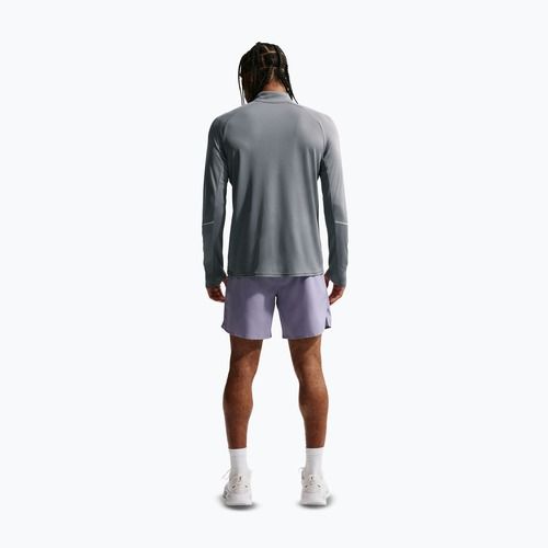 Pánská běžecká mikina Nike Miler Dri-Fit UV 1/2 Zip smoke grey