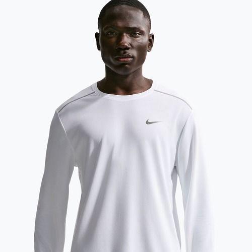 Pánské běžecké tričko Longsleeve Nike Miler Dri-Fit UV white