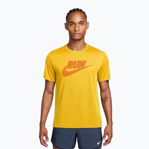 Pánské běžecké tričko Nike Miler Dri-Fit UV laser orange/total orange
