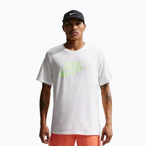 Pánské běžecké tričko Nike Dri-Fit Running white/barely volt
