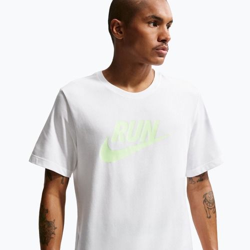 Pánské běžecké tričko Nike Dri-Fit Running white/barely volt