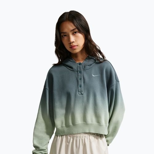 Dámská mikina Nike Sportswear Phoenix Fleece Oversized Henley Hoodie steam/mineral slate