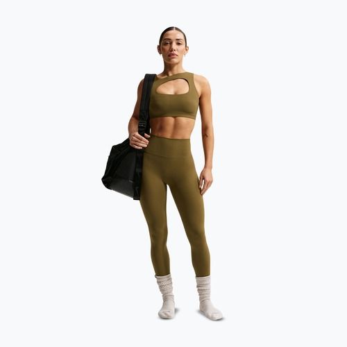 Tréninková podprsenka Nike Zenvy Light-Support Lightly Lined olive flak/white