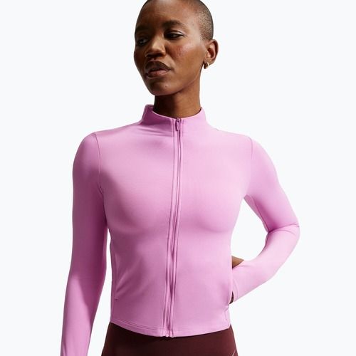 Dámská tréninková mikina Nike Zenvy Dri-Fit Full Zip light magenta/white
