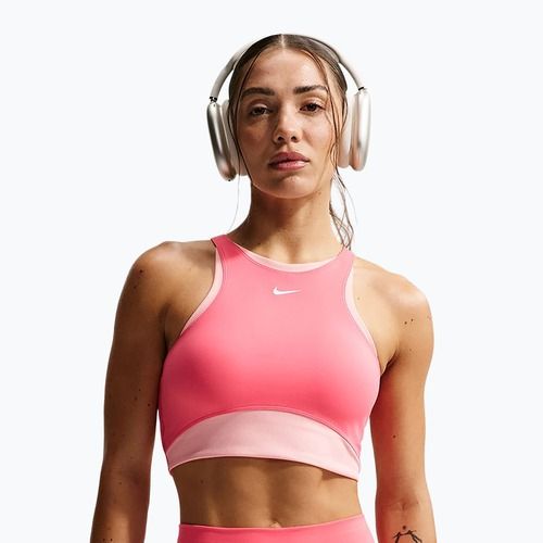 Tréninková podprsenka Nike One Medium Support Sea coral/bleached coral/white