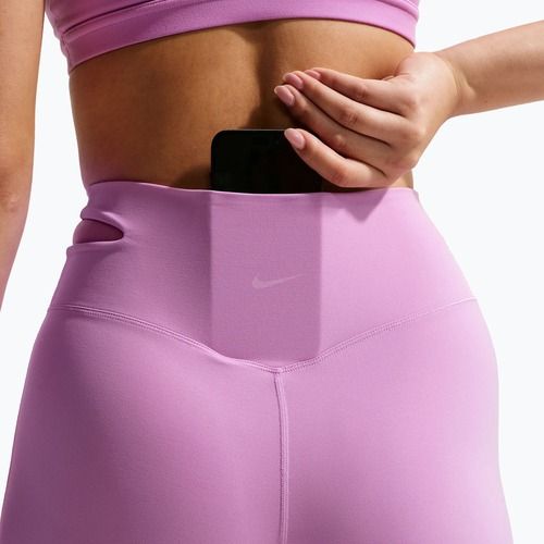 Dámské tepláky Nike Zenvy High-Waisted Flared light magenta/white