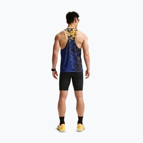 Pánské běžecké tričko Nike AeroSwift Dri-Fit ADV Singlet citron pulse/lapis/bright crimson