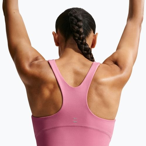 Dámské běžecké tričko Nike Tempo Medium Support Cropped Sports Bra peony