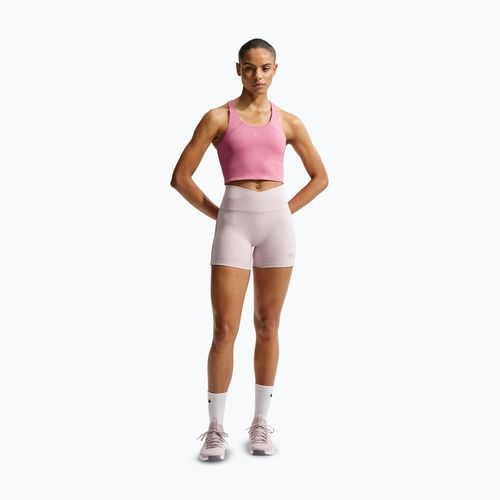 Dámské běžecké tričko Nike Tempo Medium Support Cropped Sports Bra peony