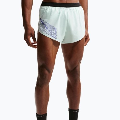 Pánské běžecké šortky Nike AeroSwift Dri-Fit ADV Brief-Lined 2" barely green/lapis