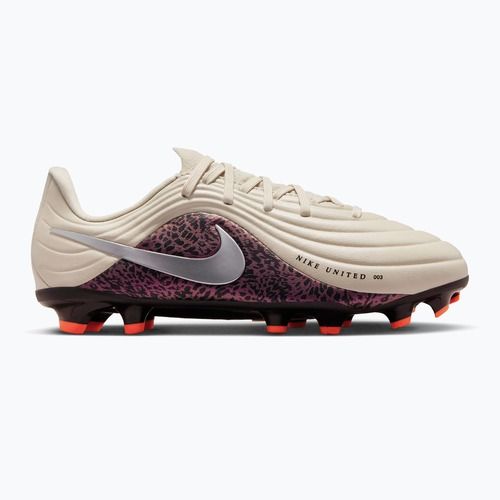 Dětské kopačky Nike United Jr. Tiempo Maestro Academy MG fossil/burgundy crush/metallic silver
