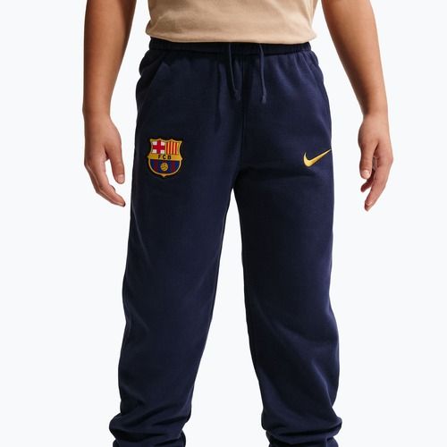 Dětské kalhoty Nike FC Barcelona Club Jogger blackened blue/mineral yellow