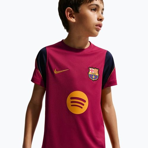 Dětské fotbalové tričko Nike FC Barcelona Strike Dri-Fit noble red/blackened blue