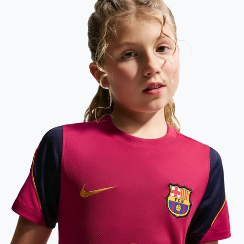 Dětské fotbalové tričko Nike FC Barcelona Strike Dri-Fit noble red/blackened blue